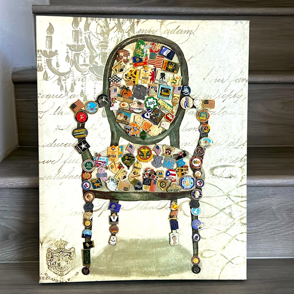 🖤105+ COLLECTIBLE PINS With A Beautiful chair design hanging wall decor